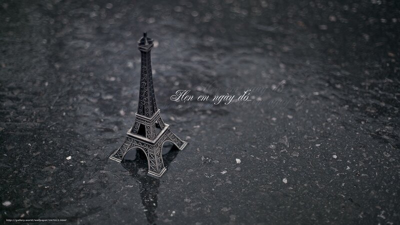 Eiffel Tower model on dark surface