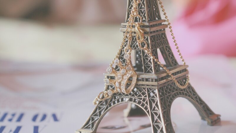 Eiffel Tower Model with Crown