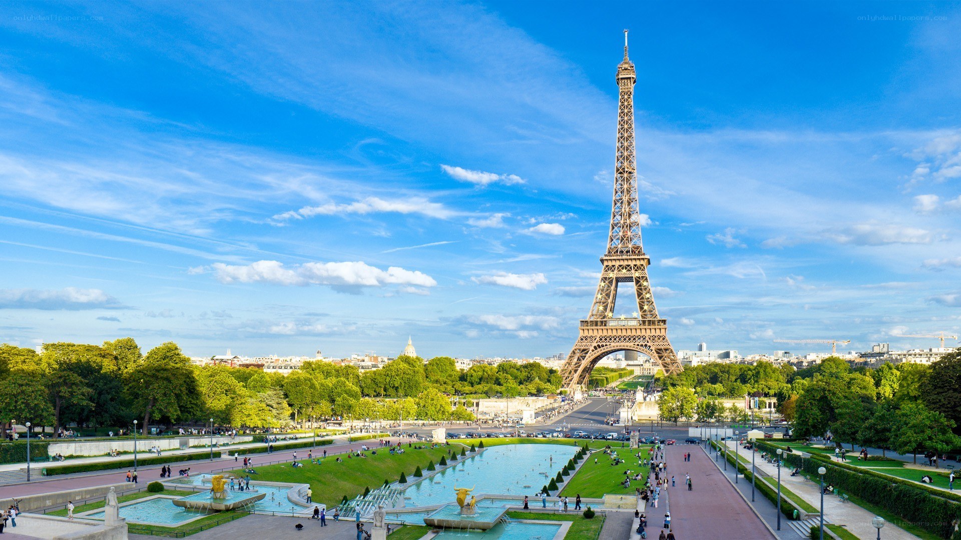 Eiffel Tower on a sunny day