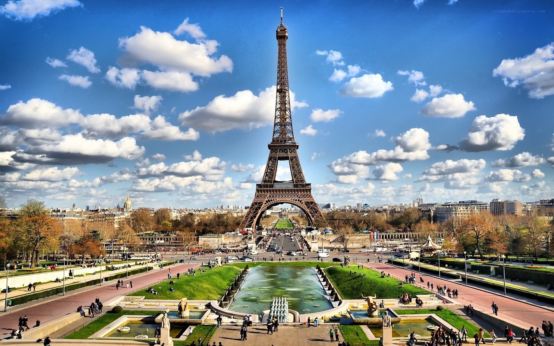 Eiffel Tower on a sunny day