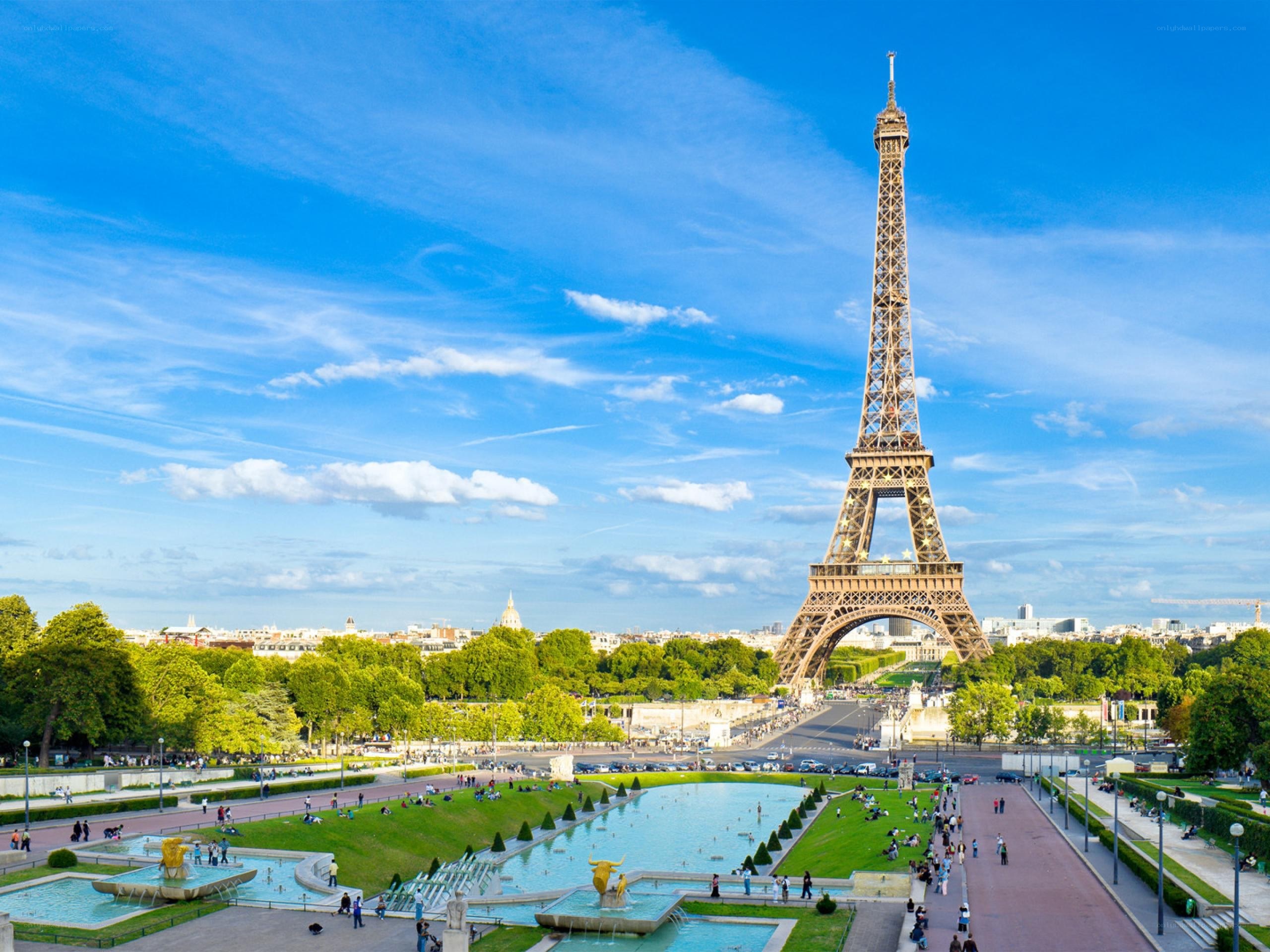 Eiffel Tower on a sunny day