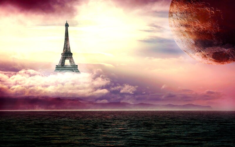 Eiffel Tower on alien world
