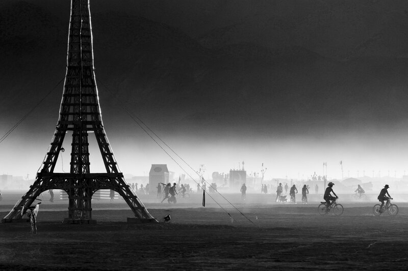 Eiffel Tower Replica — Black, Dramatic