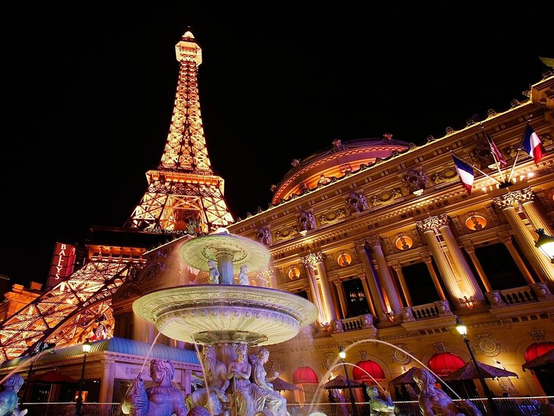 Eiffel Tower Replica — Gold, Dramatic, Night