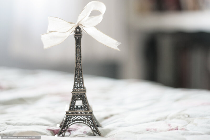 Eiffel Tower souvenir with bow