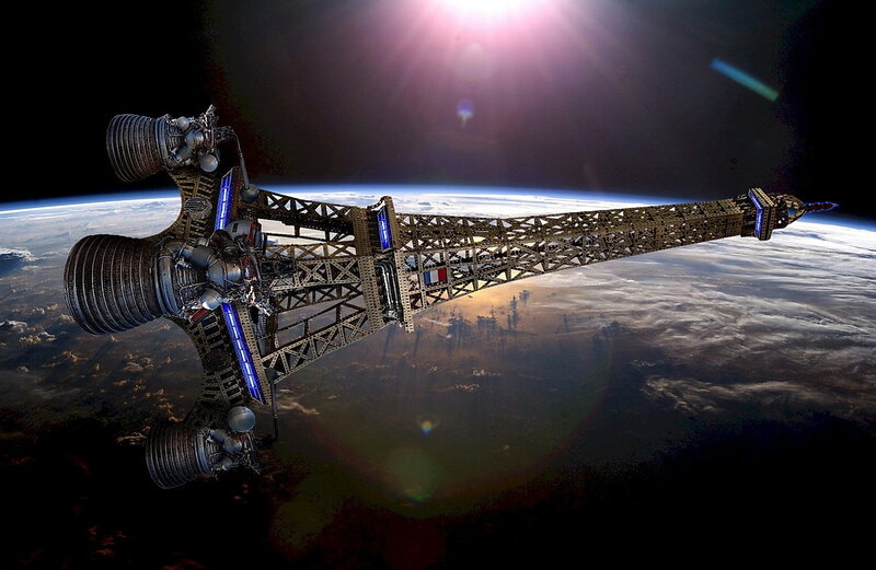 Eiffel Tower space station
