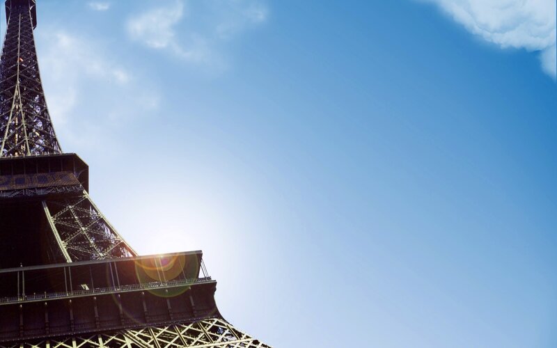 Eiffel Tower Structure — Blue, Bright