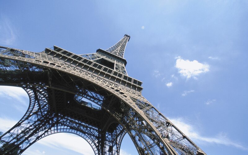 Eiffel Tower Structure — Blue, Clear, Afternoon, Photograph