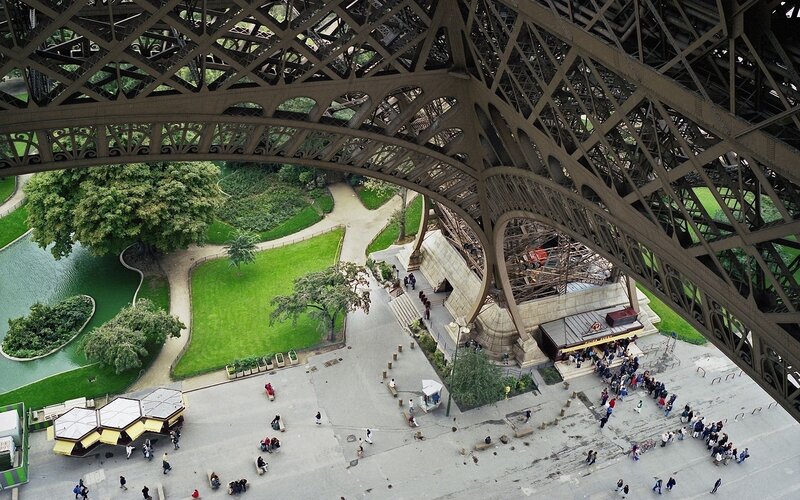 Eiffel Tower Structure — Brown, Serene