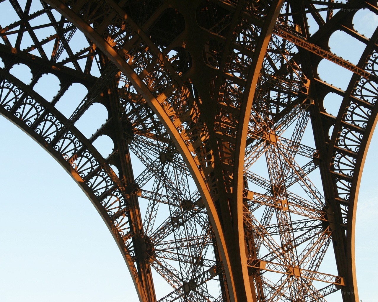 Eiffel Tower structure from below
