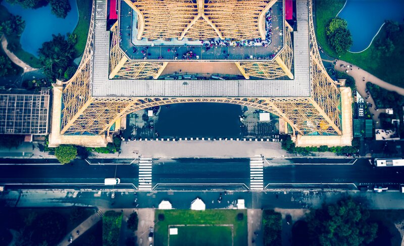 Eiffel Tower Top View