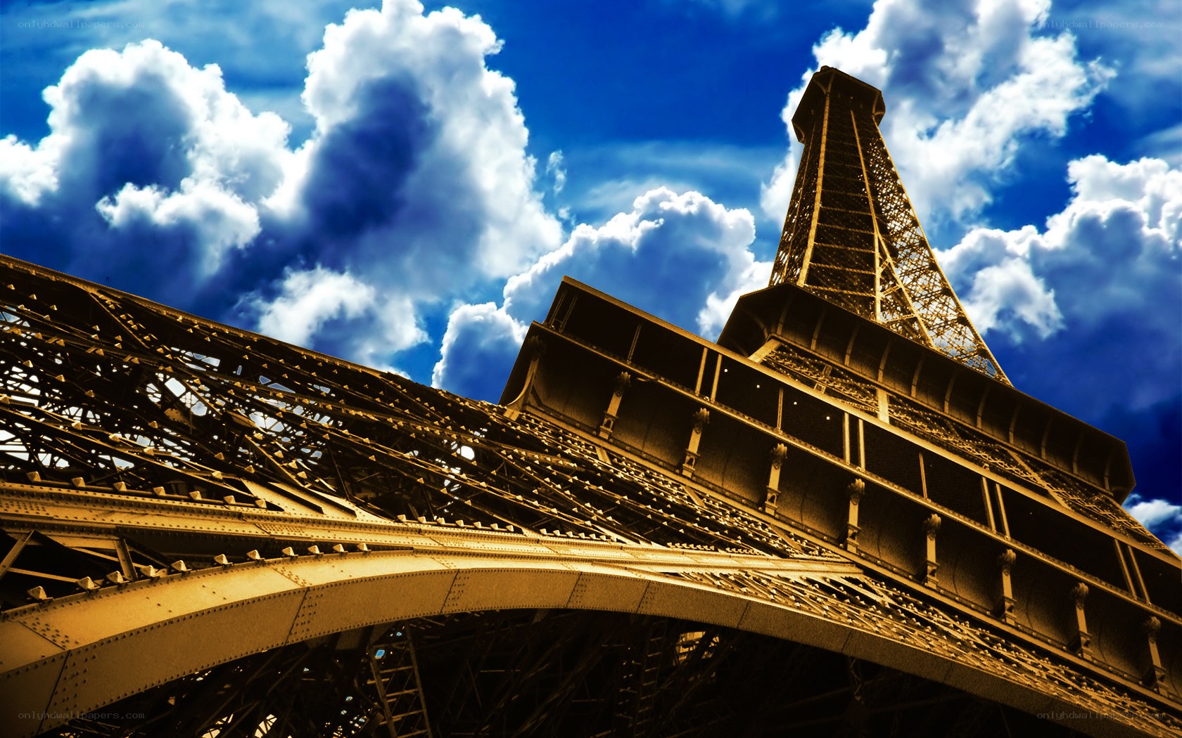 Eiffel Tower under blue sky