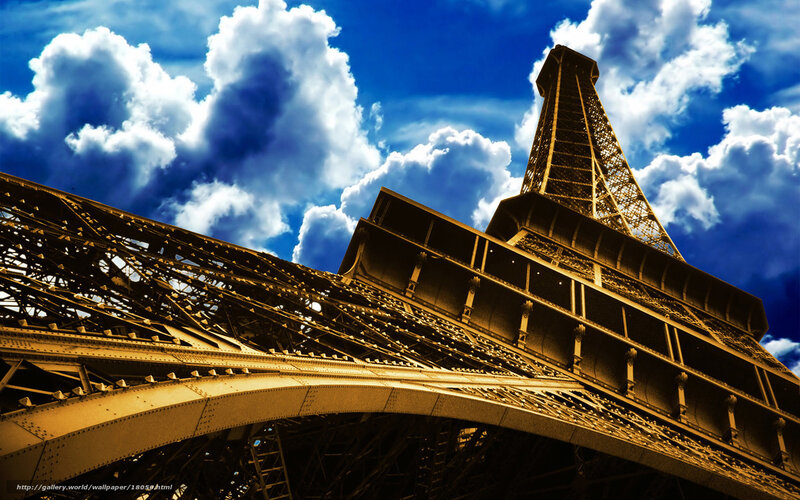Eiffel Tower under cloudy sky