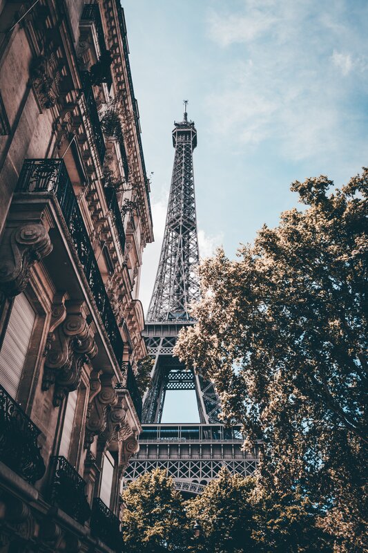 Eiffel Tower View — Blue, Serene, Afternoon