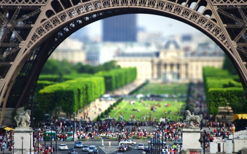 Eiffel Tower view of Paris