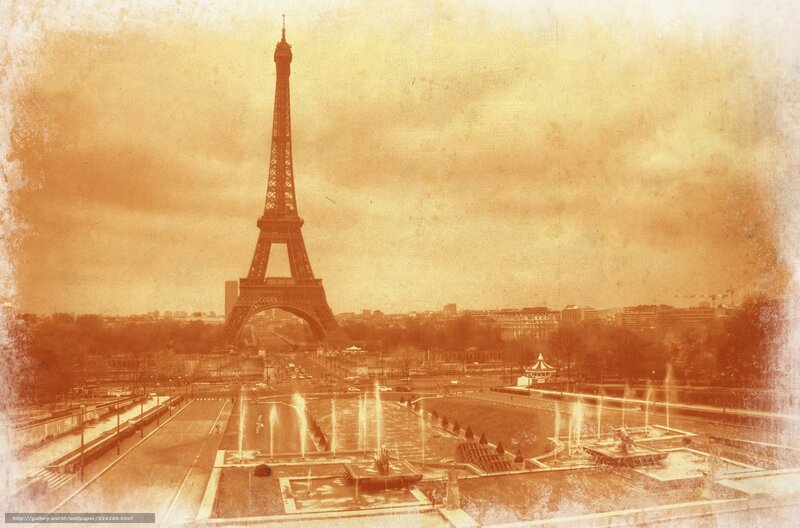 Eiffel Tower vintage view