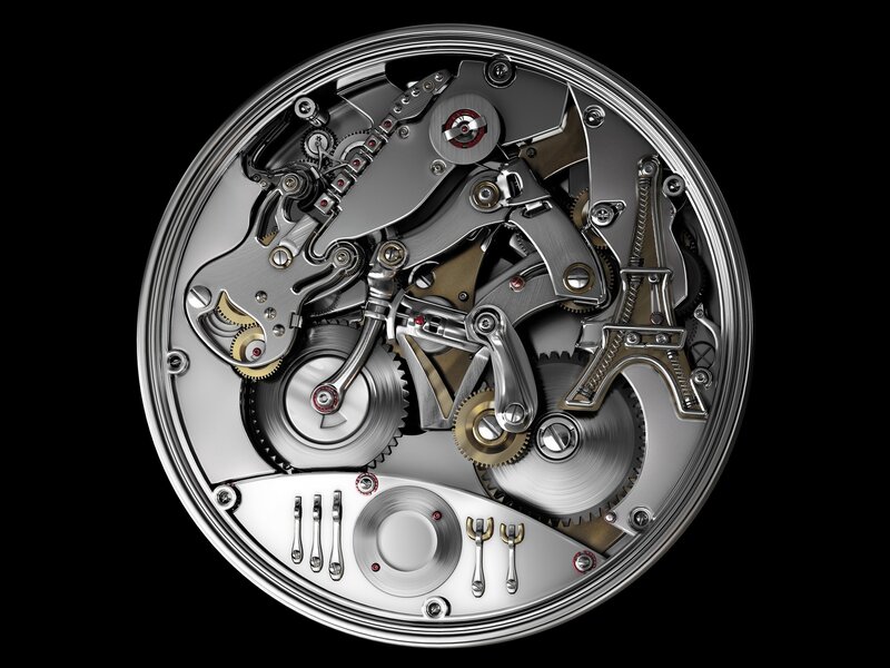 Eiffel Tower watch mechanism
