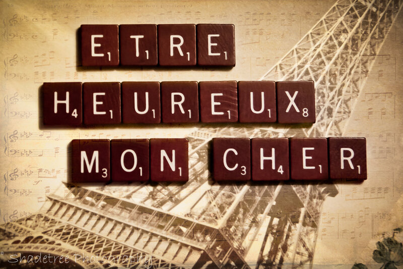 Eiffel Tower with Scrabble Tiles