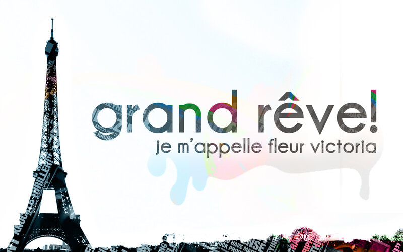 Eiffel Tower with Text — White