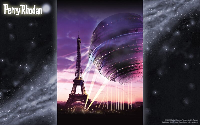 Eiffel Tower with UFO