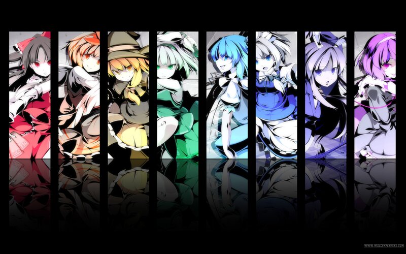 Eight Anime Characters — Black