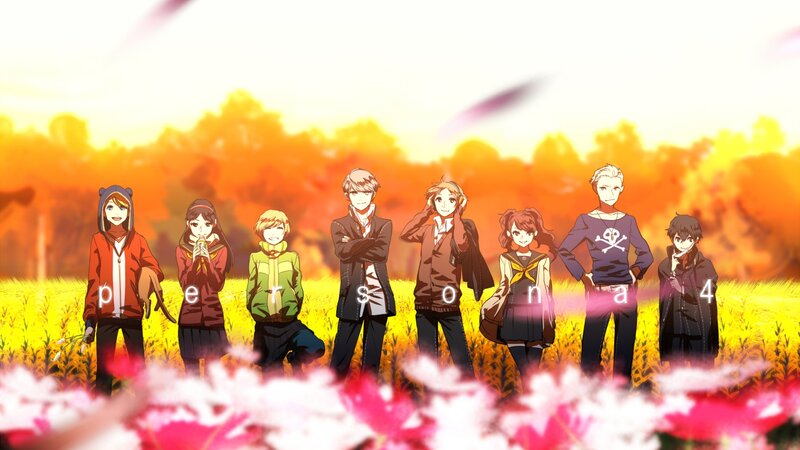 Eight Anime Characters in Field
