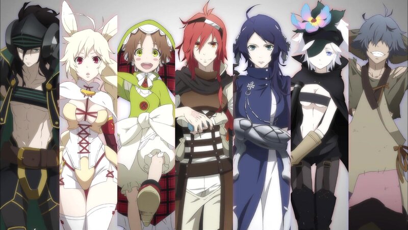 Eight Anime Characters — White, Dramatic