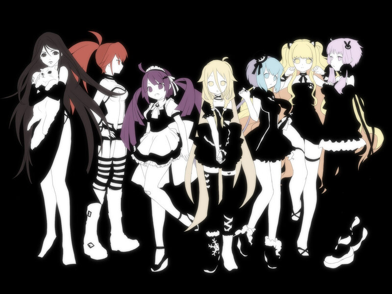 Eight Anime Girls — Black
