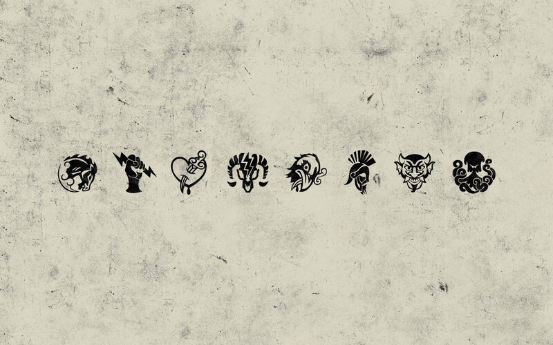 Eight Black Symbols