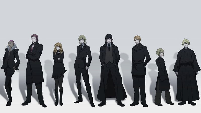 Eight Characters in Black
