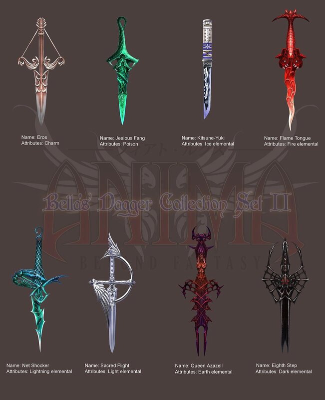 Eight Fantasy Daggers