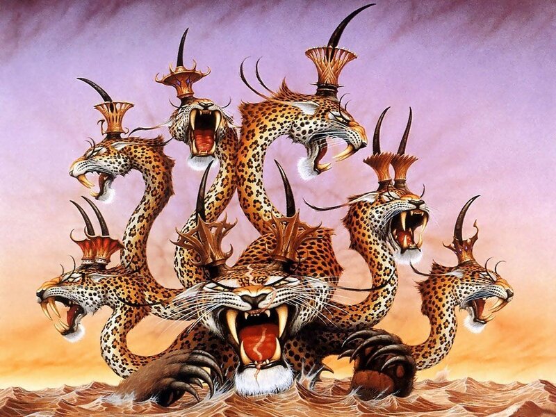 Eight-headed leopard monster