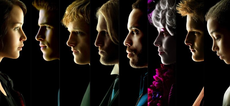 Eight People in Profile