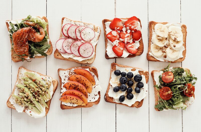 Eight Toast Toppings