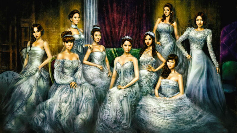 Eight Women in Gowns