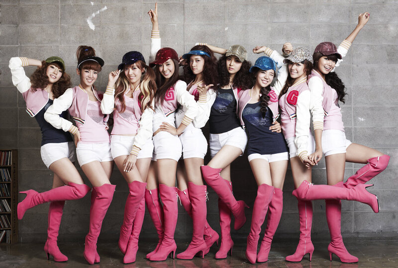 Eight Women in Matching Outfits
