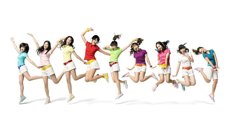 Eight Women Jumping