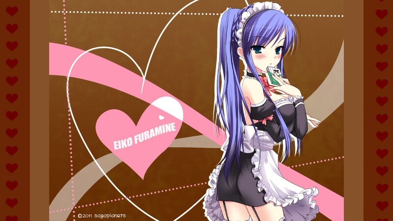 Eiko Furamine in a maid outfit