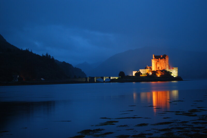Eilean Donan Castle at dusk