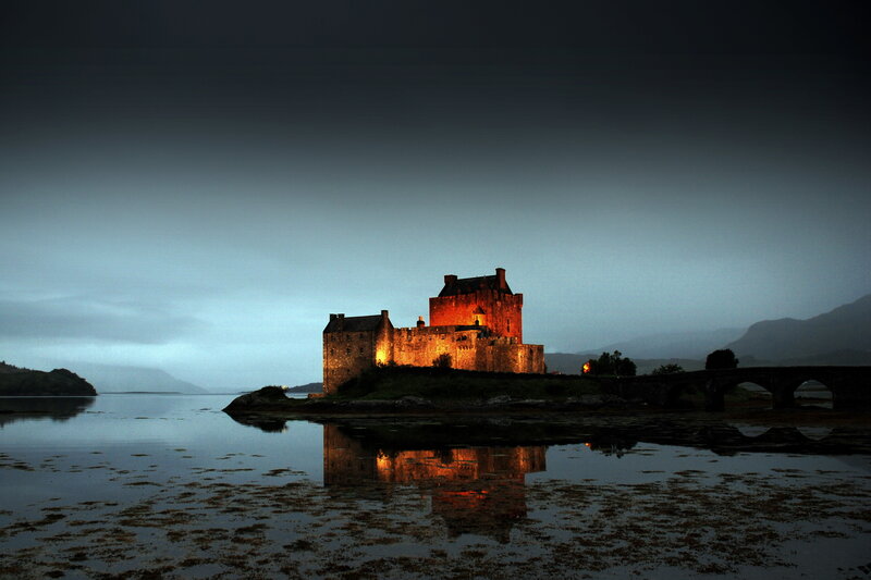 Eilean Donan Castle at dusk