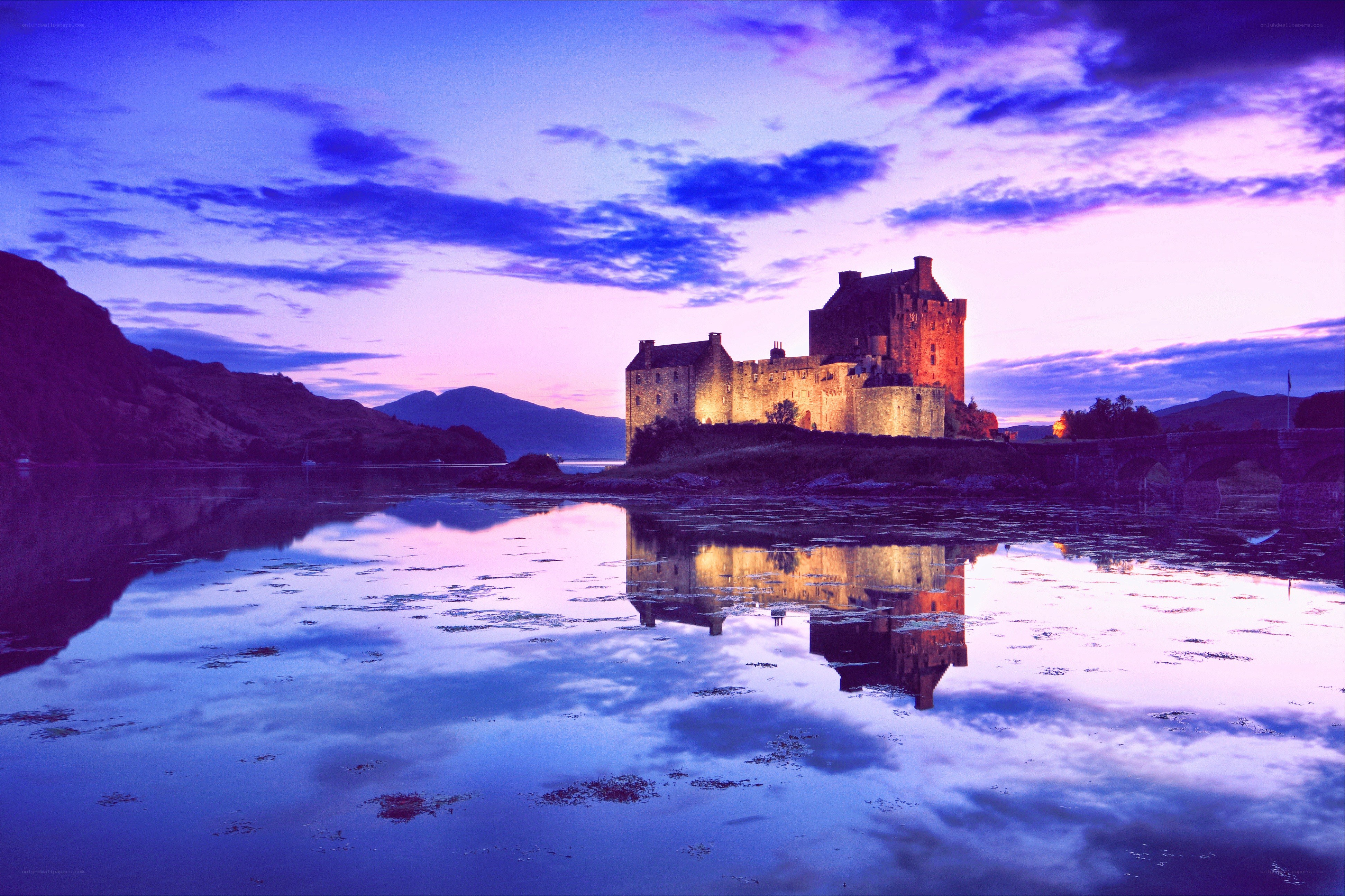 Eilean Donan Castle at dusk
