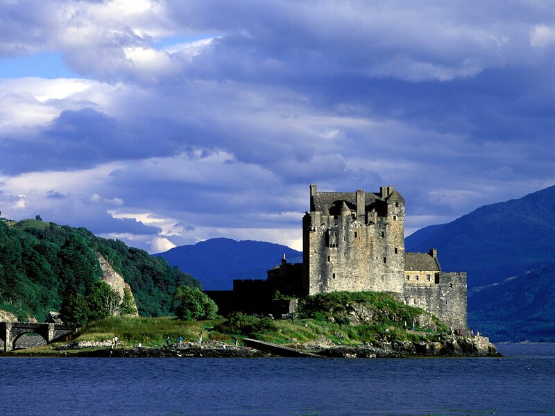Eilean Donan Castle — Blue, Dramatic, Afternoon, Photograph, Lake