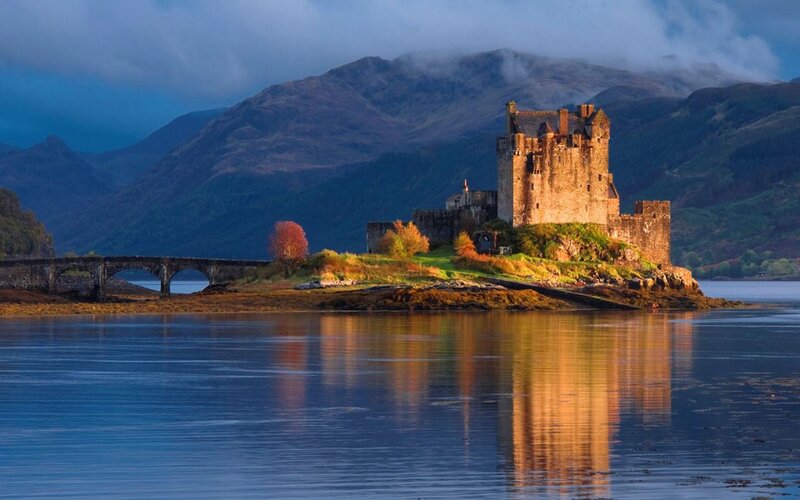 Eilean Donan Castle — Blue, Serene, Sunset, Photograph