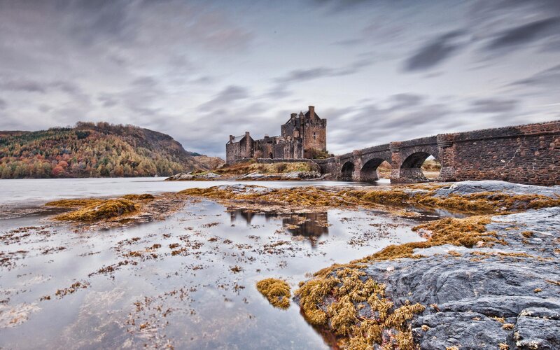 Eilean Donan Castle — Gray, Dramatic, Autumn