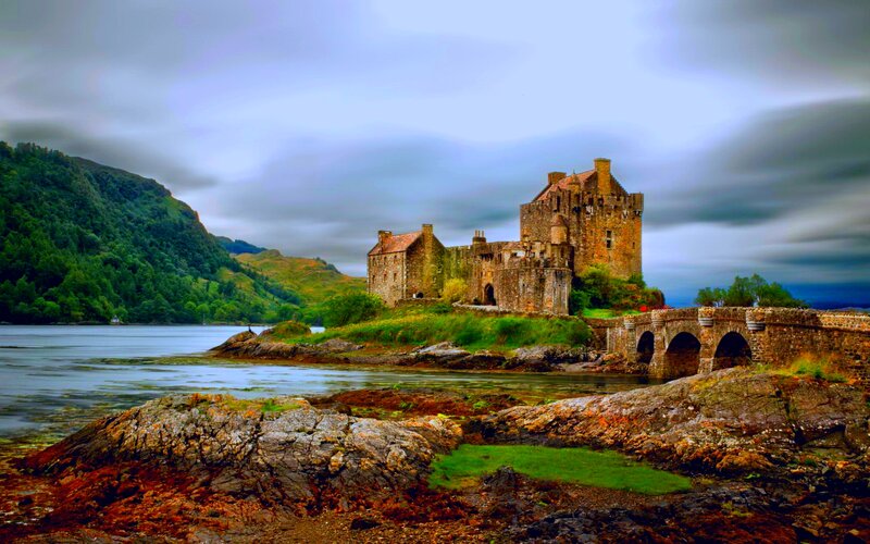 Eilean Donan Castle — Green, Dramatic, Photograph