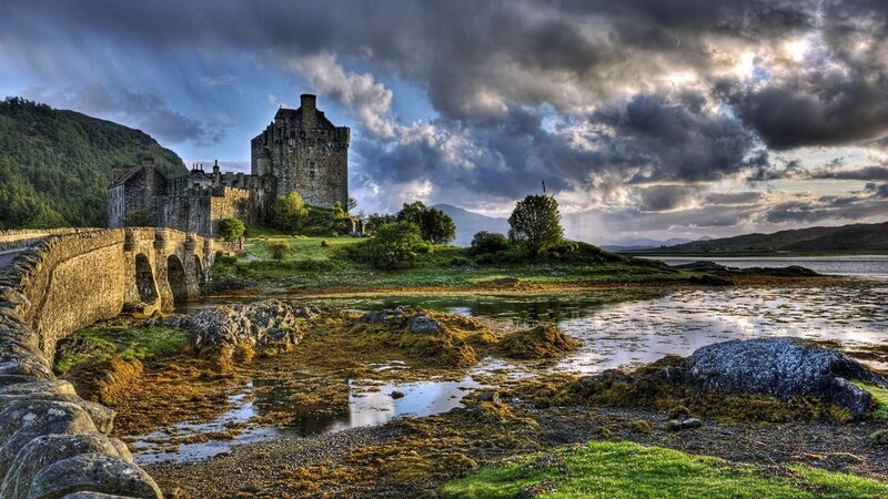 Eilean Donan Castle — Green, Dramatic, Sunset