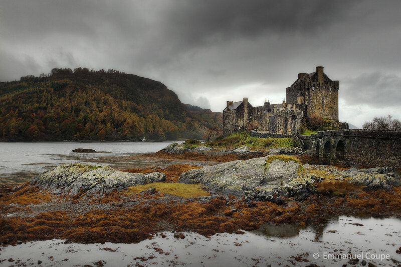Eilean Donan Castle on a stormy day