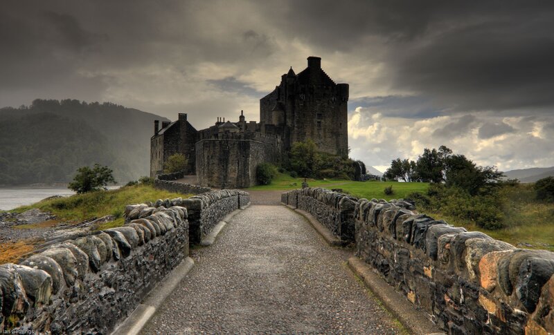 Eilean Donan Castle on a stormy day