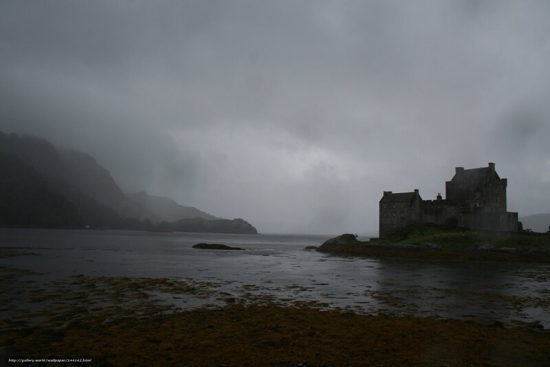 Eilean Donan Castle on a stormy day