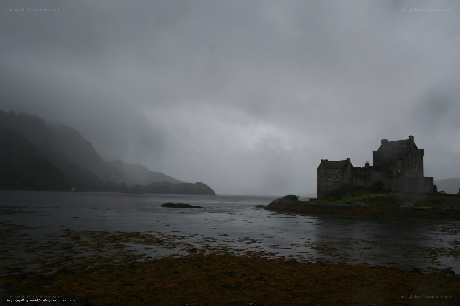 Eilean Donan Castle on a stormy day